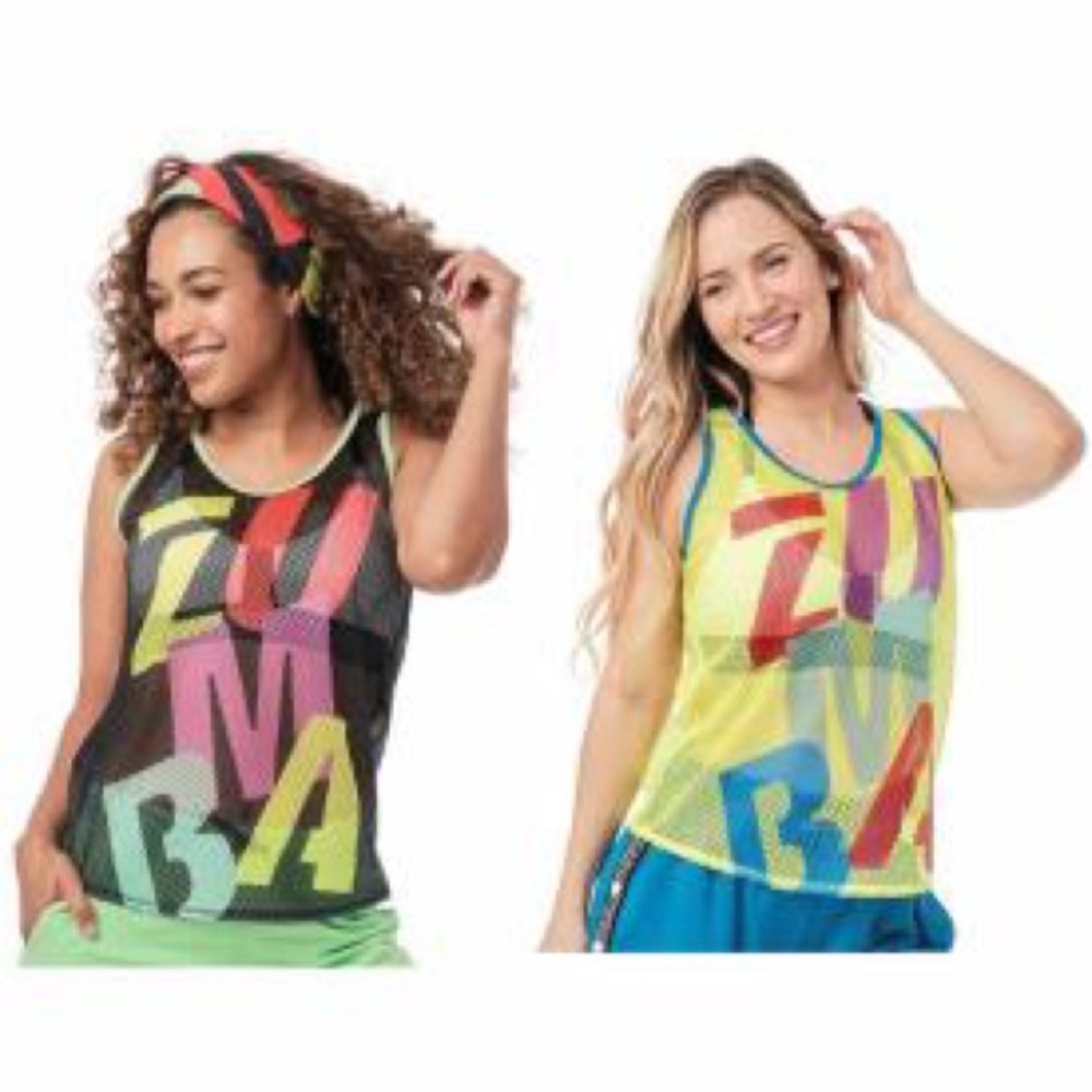 Zumba Fitness Colorful Women’s Tank Top Black Size L